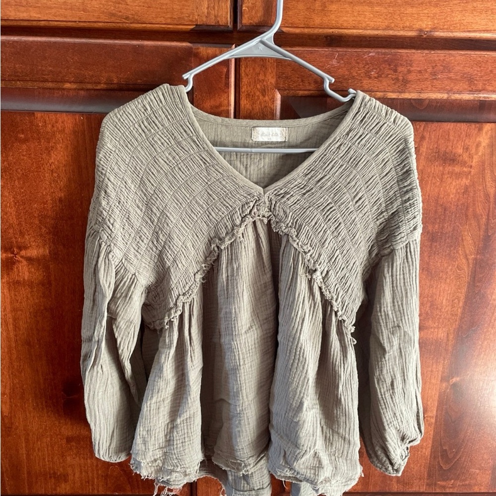 Altar'd State Olive Blouse
